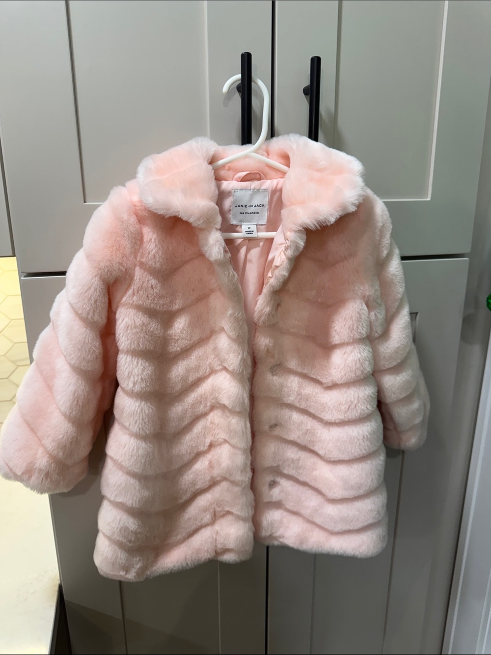 Janie and Jack Pink Fur Coat 2T